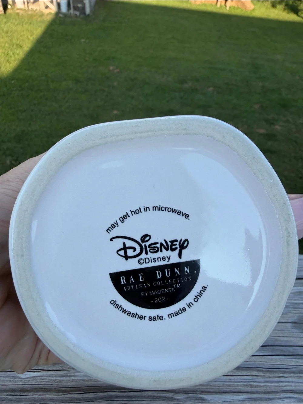 Rae Dunn Disney Lady the Tramp Pink-Handle Ceramic Mug